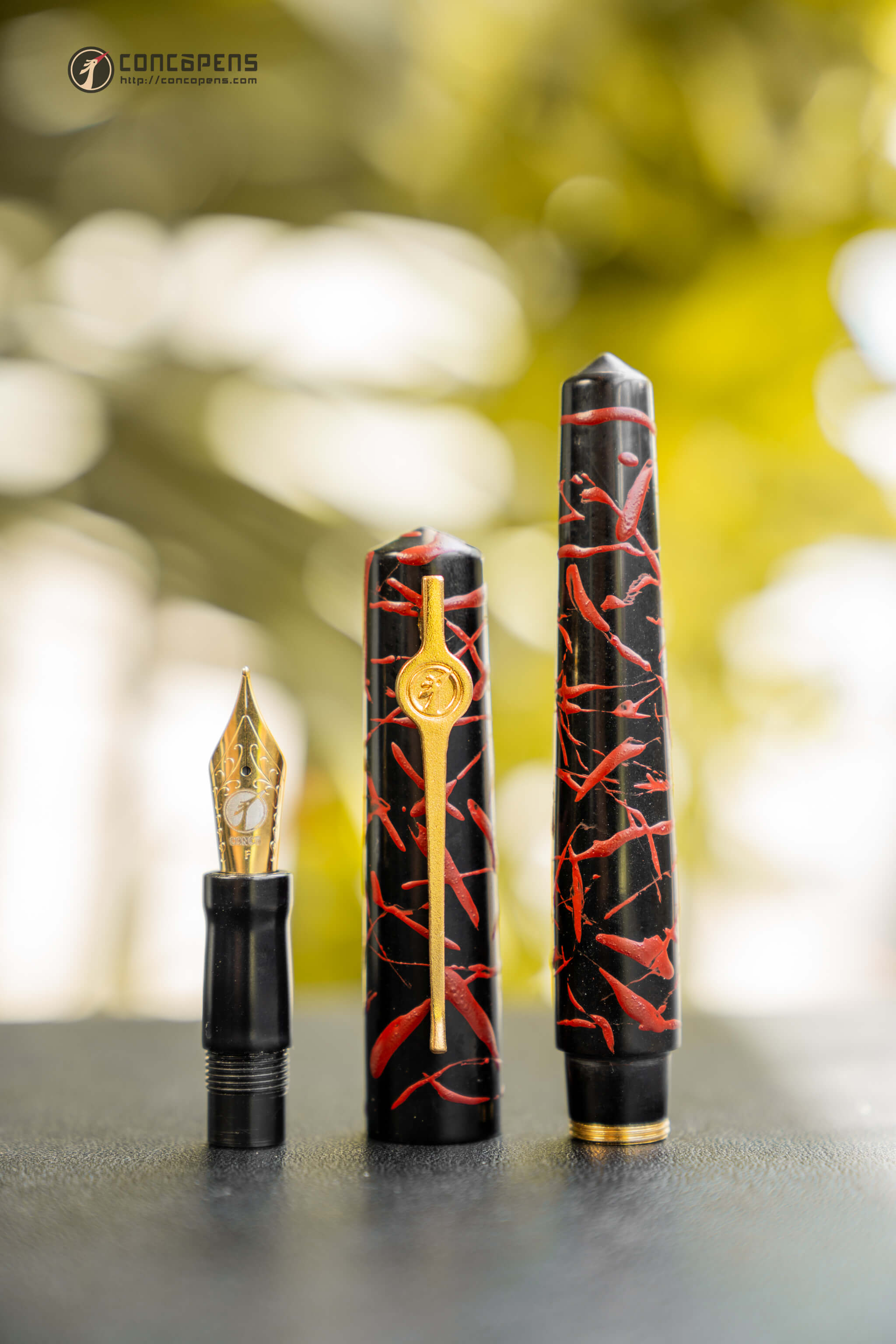 The components of the “Crimson Dragon” pen are meticulously crafted to perfection.