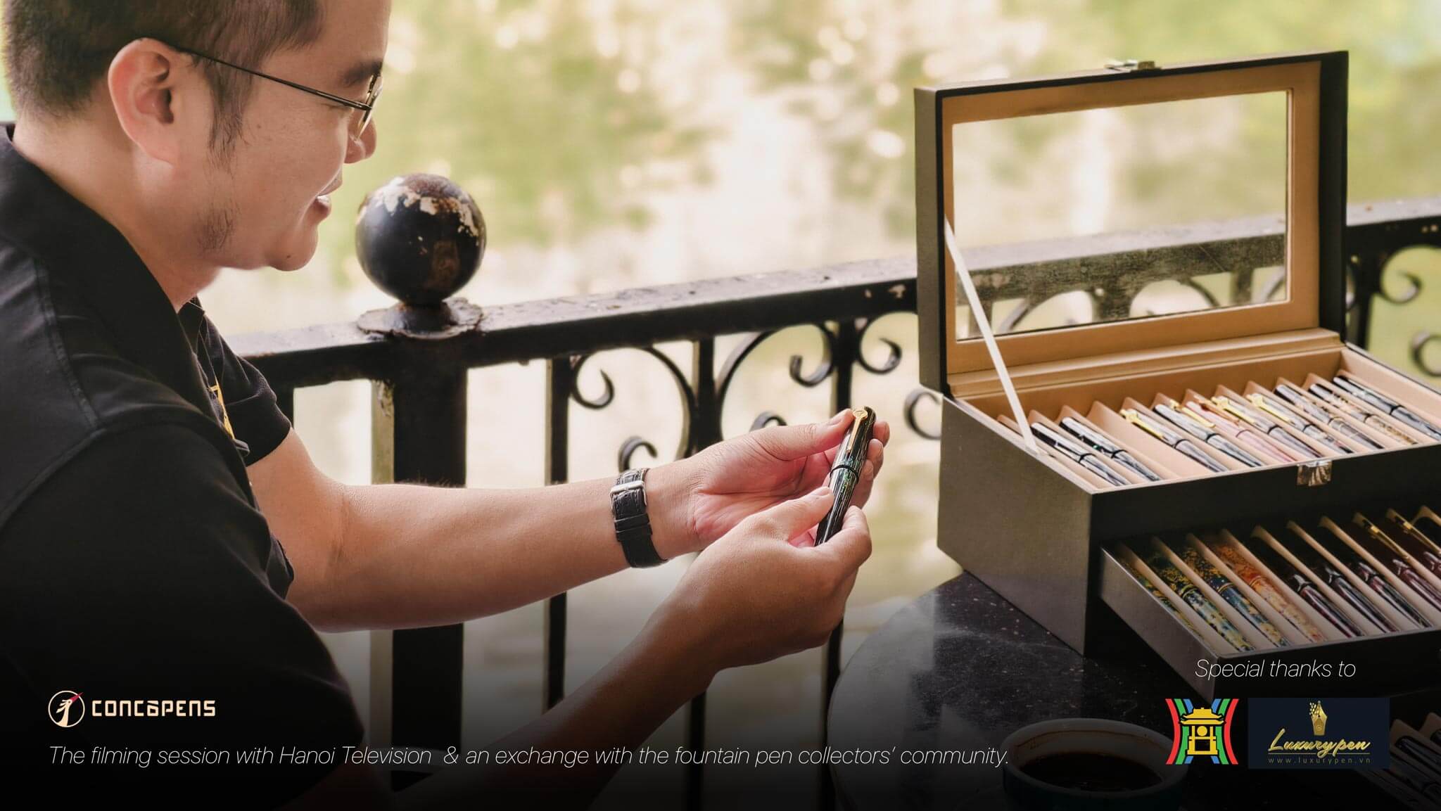 Anh Nguyễn Công Luân dành nhiều thời gian để tìm hiểu và nghiên cứu ứng dụng các kỹ thuật Sơn Mài Truyền Thống lên chiếc bút máy ConCoPens
