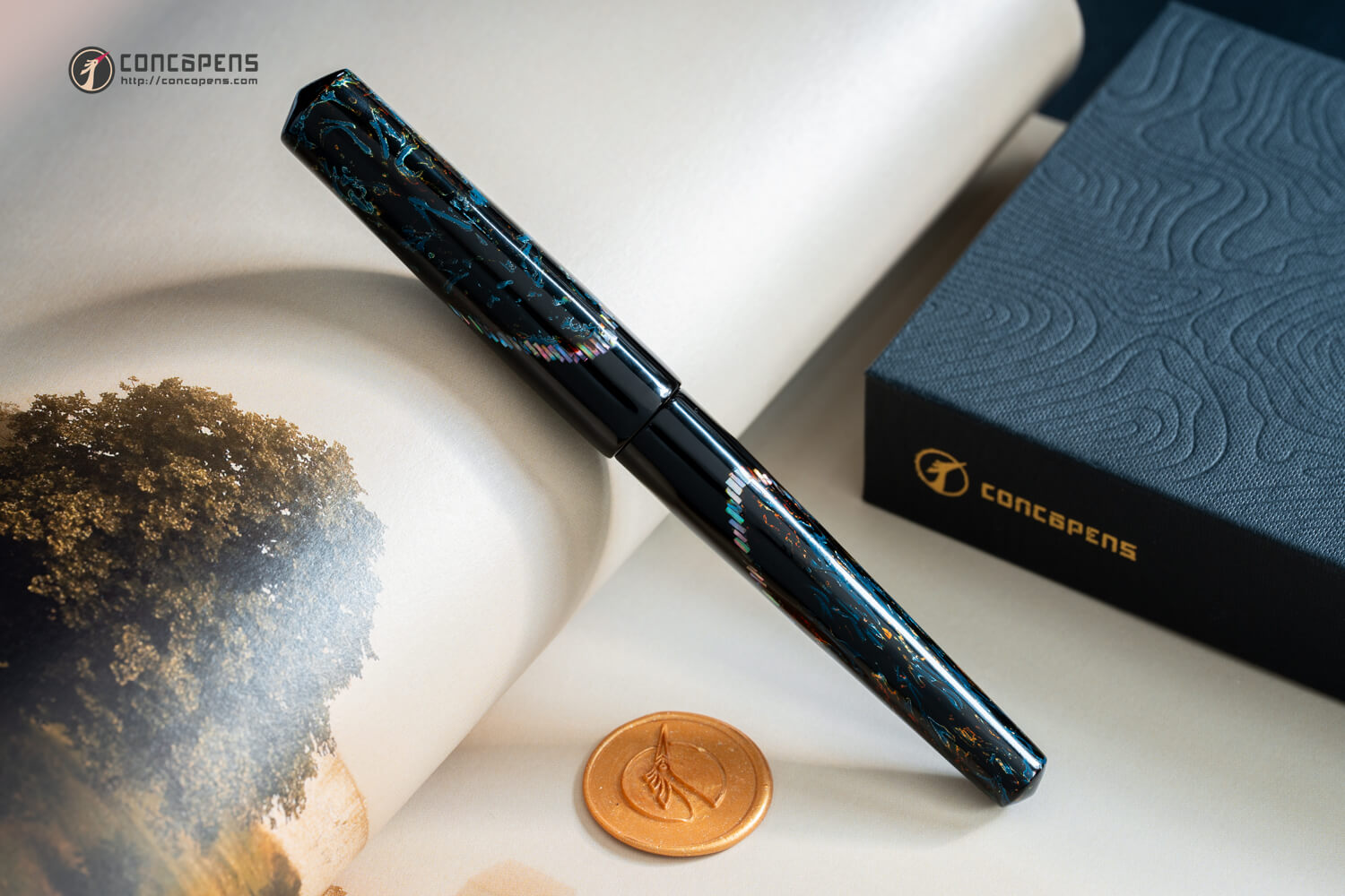 Bút Máy Sơn Mài Việt Nam Khảm Trai - Thủy Triều